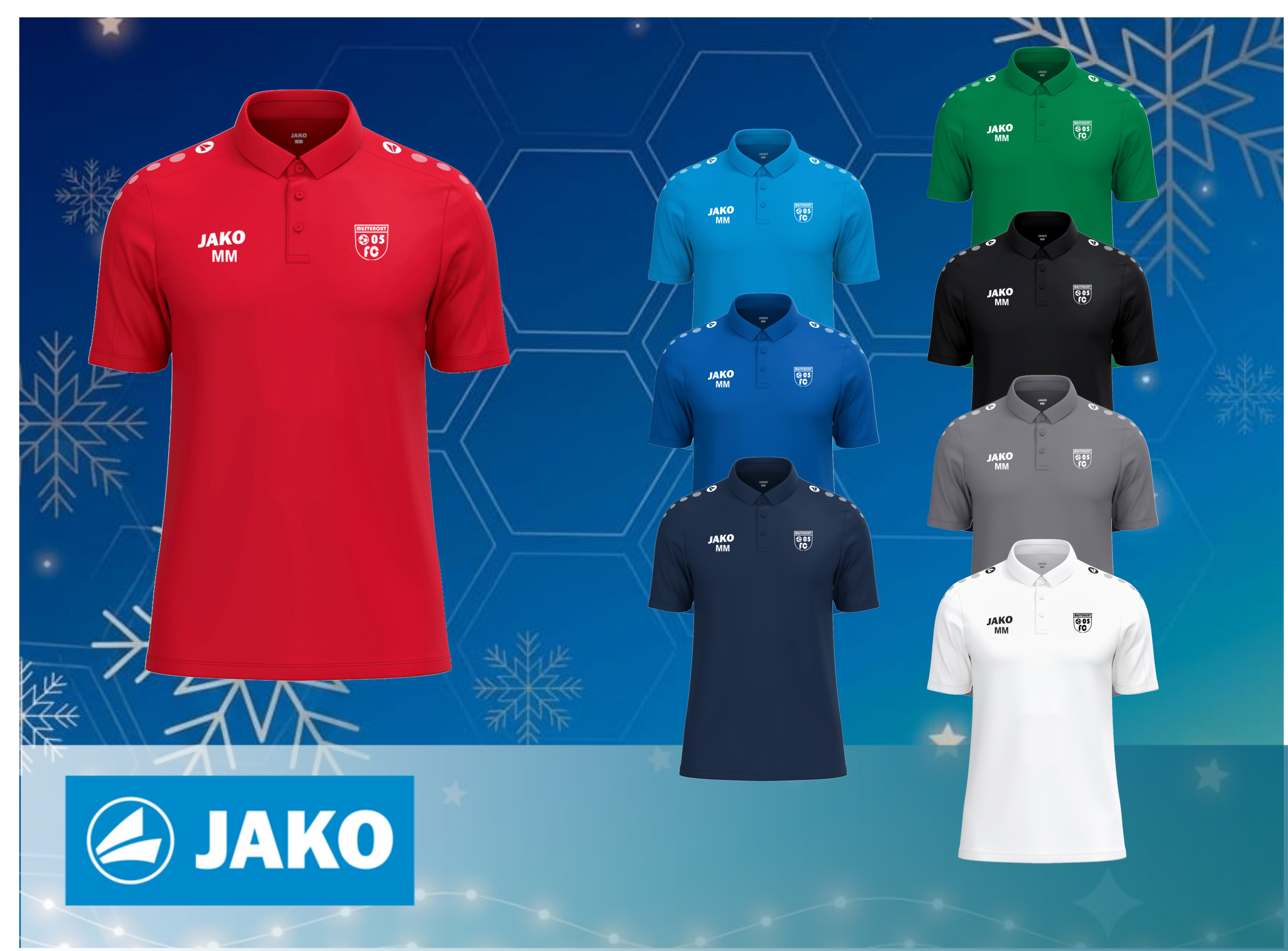 JAKO Polo One Cotton inkl. Druck Weihnachtsangebot
